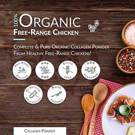 Chicken Bone Broth Powder Organic Free Range 450g(Approx.1lb) Pure Protein Non-Gelling Type