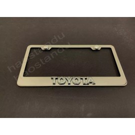 License Plate Frame Shop 1xForToyota 3D Emblem STAINLESS STEEL License Plate Frame RUST FREE (L)