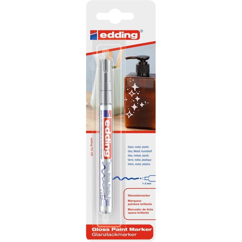 edding 751 gloss paint marker - silver - pack of