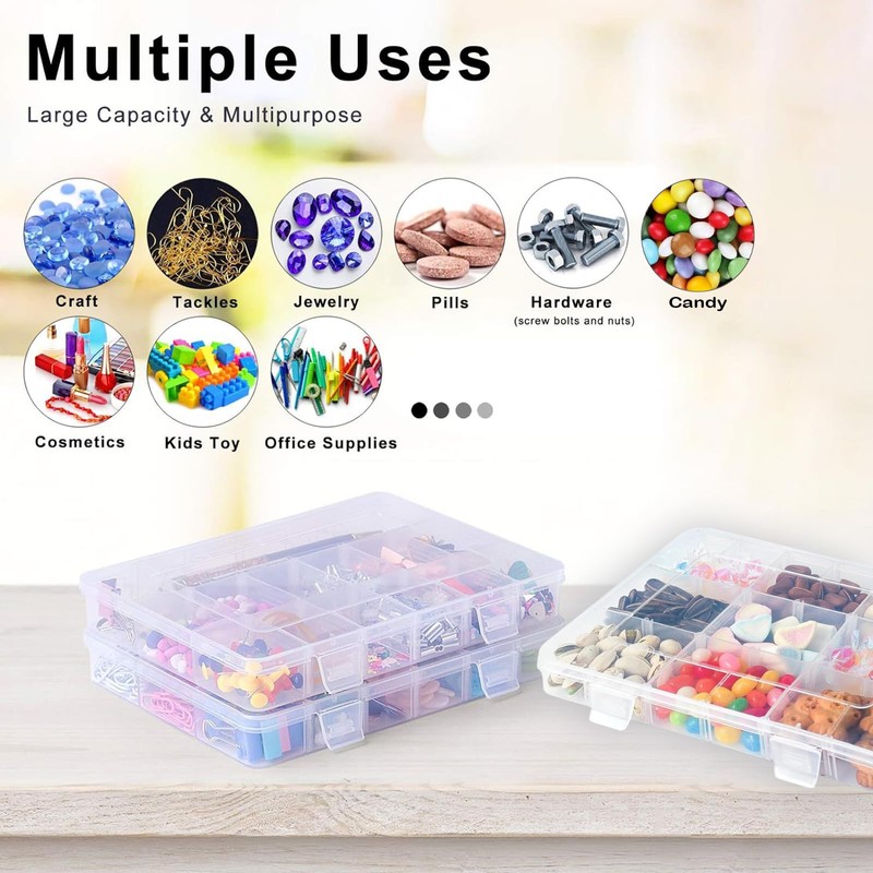 Snack Box for Kids, Snack Box with 18 Removable Grids