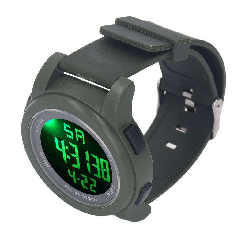 Digital Sports Watch Multifunctional Large Display Luminous 5Bar Waterproof Swimming