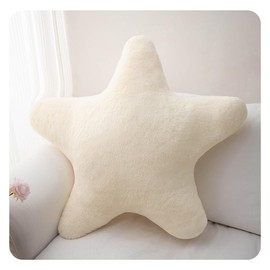 Hrlace Cuddly Cushion Star Cushion Children's Plush Cushion Soft Fluffy Star Shape Decorative Cushion Sofa Cushion Filled Star Throw Cushion for Children's Room Bedroom Decoration, Home Decoration,
