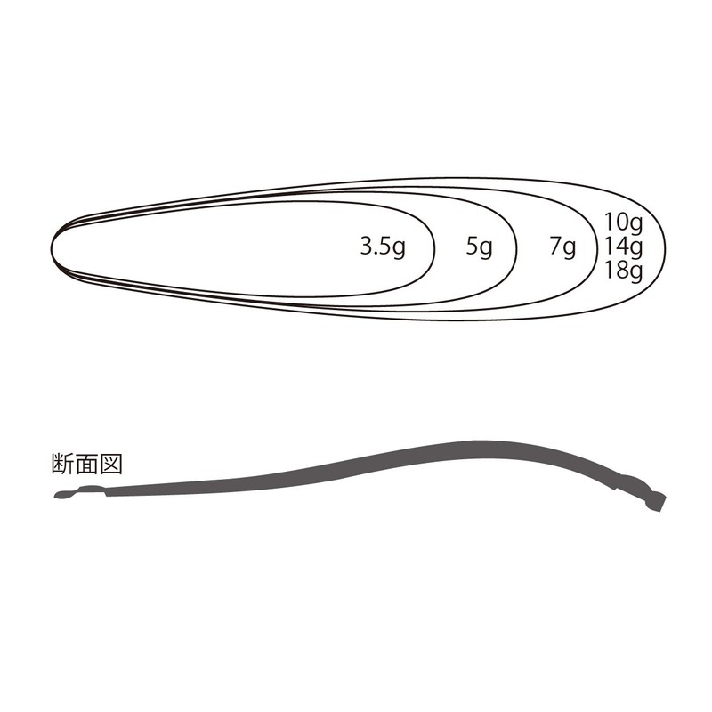 TIEMCO Lightning W 18g LW14G #214 HM Silver BL Pin