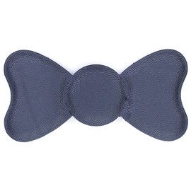 Kamipita Faux Leather Solid Color Hair Clip Hairpin Hair Elastic Short Hair Accessory Fashionable Non-marking Faux Leather Faux Fur (Mini Bow) (Faux-Leather Blue)