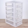 Toyvian Plastic Storage Drawers,5-Drawer Plastic Storage Bins with Clear Drawers,Storage