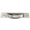 SUS304 Sliding Door Handle, Stainless Steel, Boat Bottom Pull, 4.1