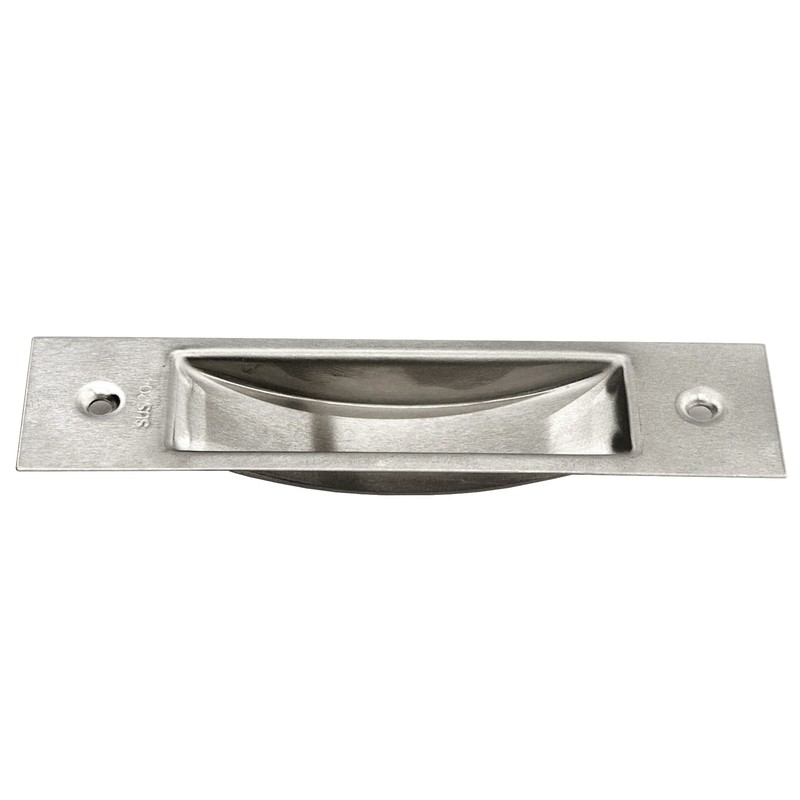 SUS304 Sliding Door Handle, Stainless Steel, Boat Bottom Pull, 4.1