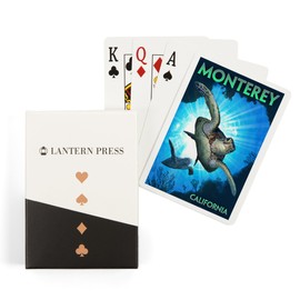 Lantern Press Monterey, California, Sea Turtles Diving (52 Playing Cards, Poker Size Card Deck with Jokers)