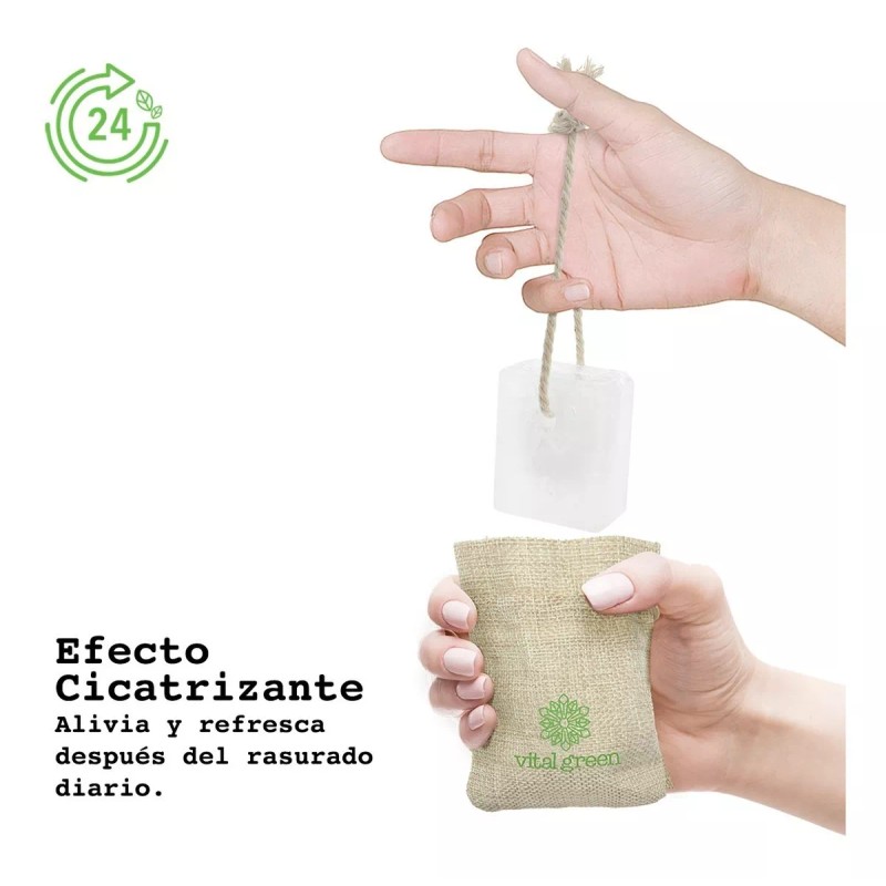Vital Green Bloque Alumbre Para Afeitado 90gr (paq 2 Unds)