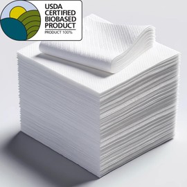 DAVELEN Natural Disposable Towels - 100% Biobased - USDA Certified - Eco-Friendly and Soft Towels for Home, Travel, Gym, and Outdoor Use