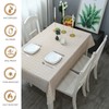 137*180cm Coffee Checkered PVC TableCloth Plaid Wipeable Tablecloth Rectangular ,Plastic