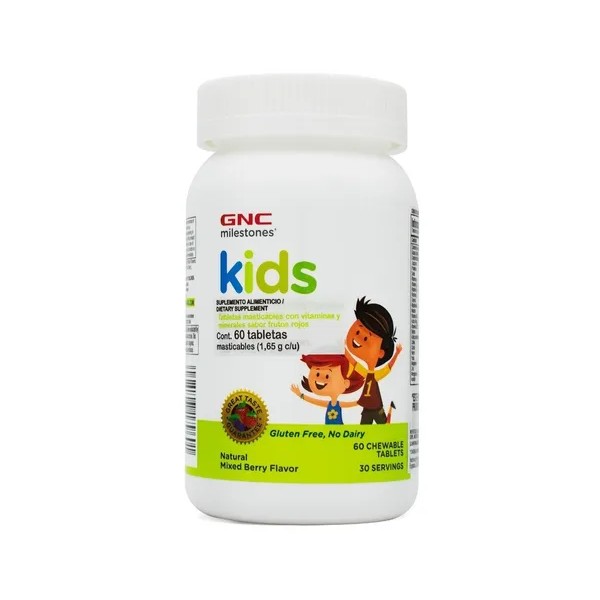 Gnc Milestones Kids Chewable Multivitamin - 60.00 Tabletas Sabor Moras