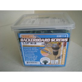 TROXELL USA 1-1/2" HI-LO Backerboard Screws, 3 Free square drive bit - 800 Pack