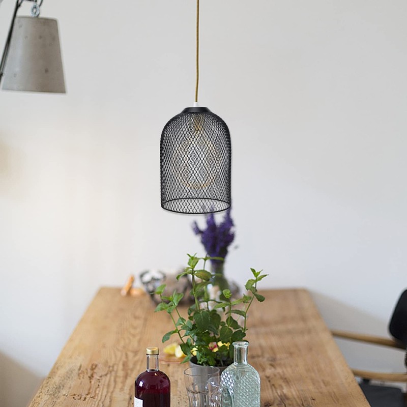 PRETYZOOM Birdcage Chandelier Lamp Shades Black Elegant Light for Home