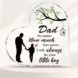 Dad Gifts from Son Dad Acrylic Plaque 4 x4 Inch Fathers Day Plaque Gifts for Dad Christmas Gifts for Dad Dad Plaques from Son