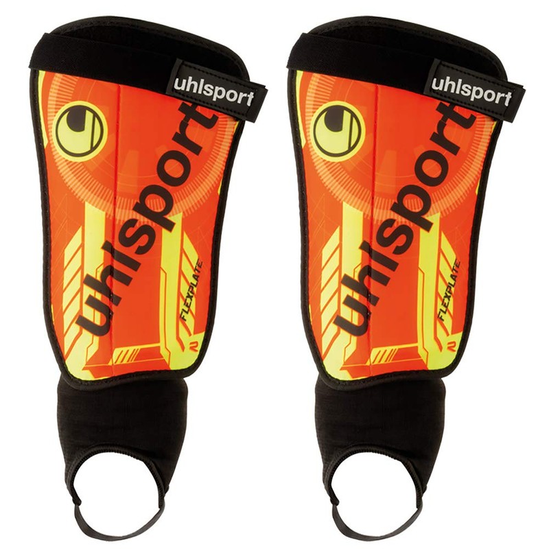 Uhlsport Unisex - Adult Flex Plate Shin Guards, Fluo Orange/Fluo