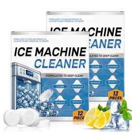 TFSUDI Ice Machine Cleaner Maker Descaler - 24 Clean Tablets for Ice Makers - Bulk 1 Year Supply, Helps Remove Hard Water and Mineral Buildup for Great-Tasting Ice