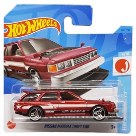 Hot Wheels - Nissan Maxima Drift Car - HW J-Imports 4/10 - HKJ12 - Short Card - Dark Red - Mattel 2023