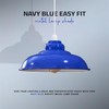 DCVOLTAGE Retro Ceiling Pendant Lamp Shade Navy Blue Metal 32