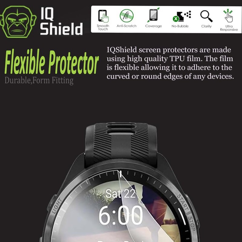 IQShield 6 Pack Screen Protector for Garmin Forerunner® 970/570/965-47mm /