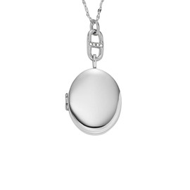 Fossil 32024625 Women's Necklace Stainless Steel Glass Stone, Stainless Steel, Cubic Zirconia