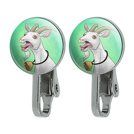 Screaming Goat Novelty Clip-On Stud Earrings