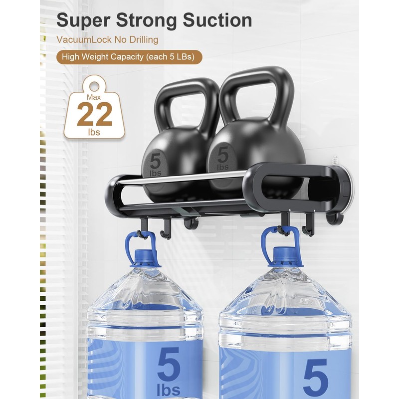 JOTPE Suction Cup Shower Shelf, 5 Pack Powerful Suction Cup