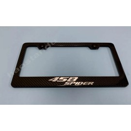 LICENSE PLATE FRAME 1x 458SpiderStyle Real 3K Twill Weave CARBON FIBER License Plate Frame Holder