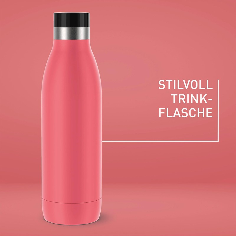 Emsa Bludrop N31123 Insulated Drinking Bottle, 0.7 Litres, Powder Coating,