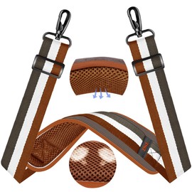 ZINZ 60" Universal Bag Strap with Ultra-thick Fixed Breathable Pad Adjustable Heavy-duty Shoulder Strap for Laptop bag Crossbody Luggage Gym Bag Camera Bag and more -TW01B07