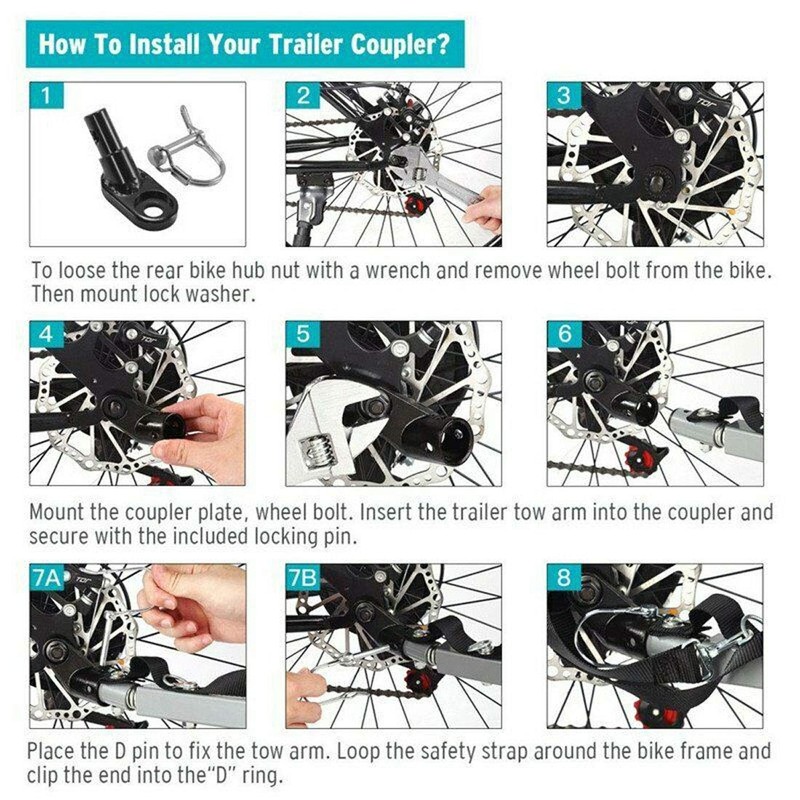 Farbetter Upgraded Bike Trailer Coupler Connector Hitch Baby Pet Hitch