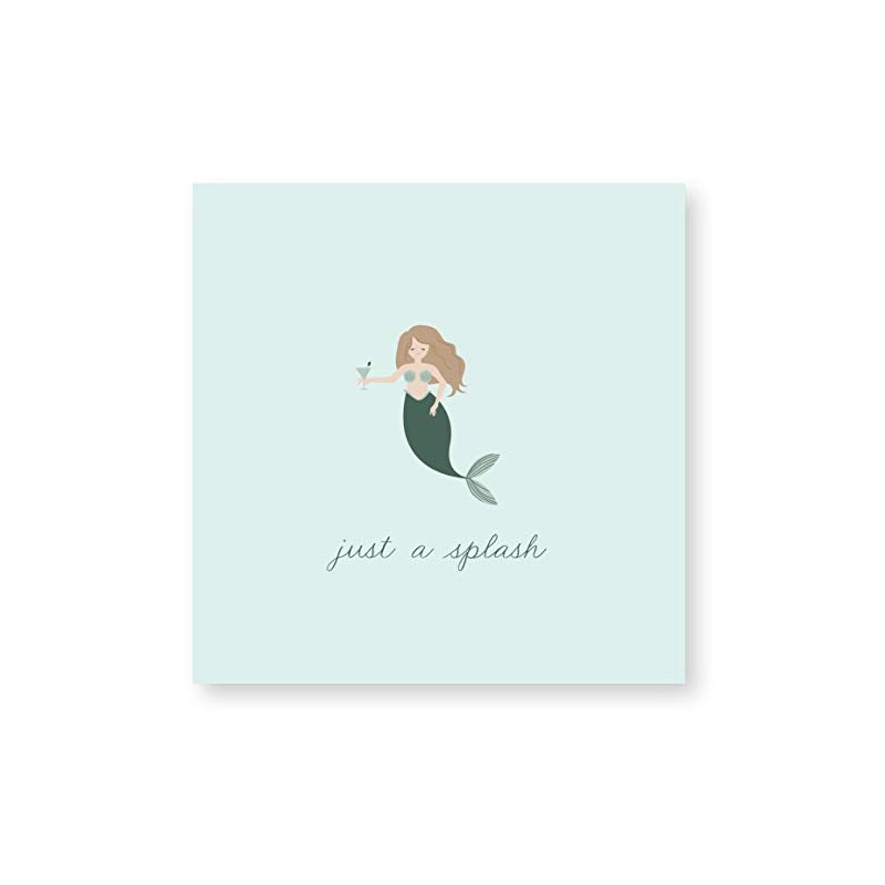 X&O Paper Goods Blue 'Just a Splash' Mermaid Beverage and