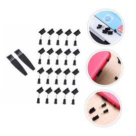 TEHAUX 20 Pairs USB Type C Dust Plug Covers Dust Port Protectors for Mobile Devices Includes Black Brushes for Easy Cleaning Compatible with Type C Interfaces