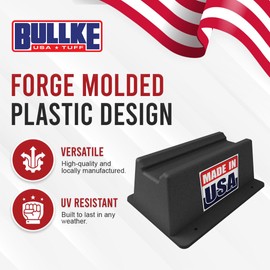 BULLKE (USA MADE) 1 Pack Rooftop Pipe Support - 11.75 x 8 inches | 1000 lbs Capacity - UV Resistant | Strong & Durable Roof Pipe Support Blocks - Supports Conduit, PVC, Forge Molded plastic design