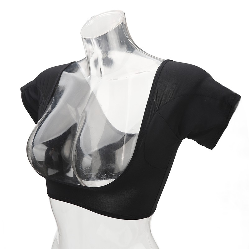 Underarm Sweat Vest Black Breathable Washable Quick Drying Armpit Sweat