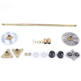 LIAPDG 740mm Rear Axle Kit, DIY Go Kart Kit Go Kart Frame Go Kart Brake Kit Complete Rear Axle Kits For Gokart for Quad Atv Buggy Go Kart or Rebuilds Disc 160mm x 4mm Sprocket T8F 58T
