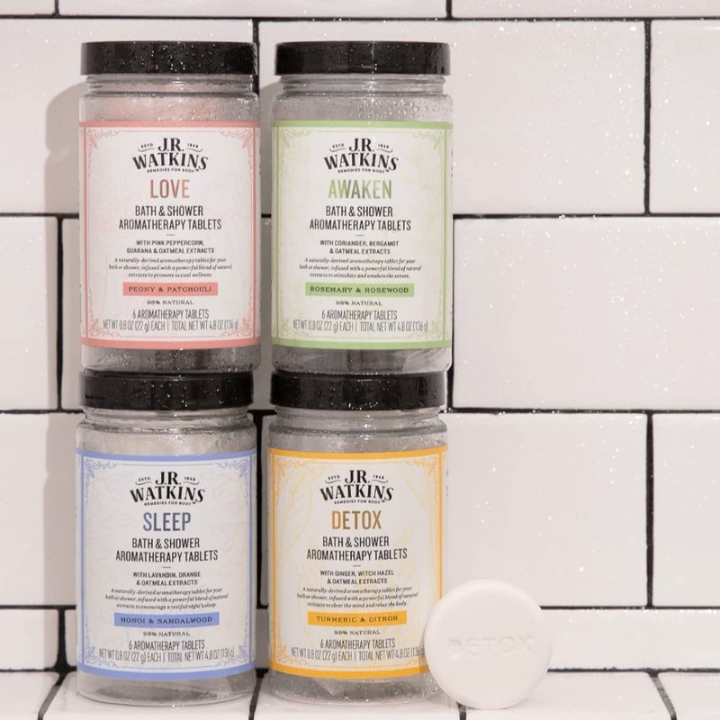 J.R. Watkins Bath Salts, Bath Aroma Tablet, Turmeric & Citron,