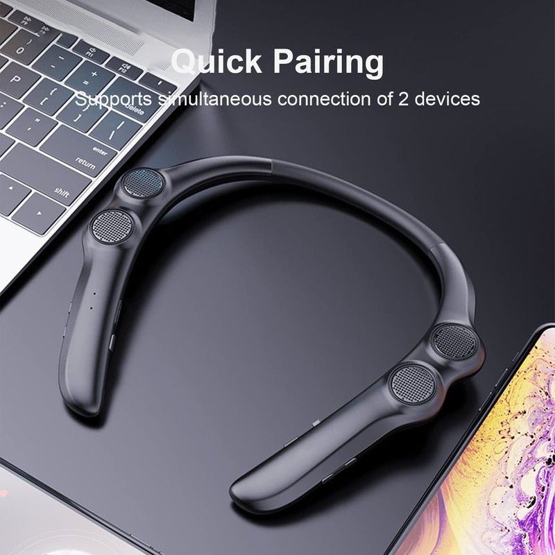 SUNGOOYUE Wireless Neckband Headset, Bluetooth 5.3 with Noise Cancelling Mic
