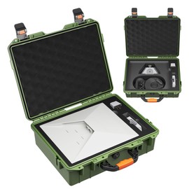 Starlink Mini Case Hard Shell Travel Bag for Starlink Mini Green Waterproof Shockproof Storage Box Portable for Accessories Carrying