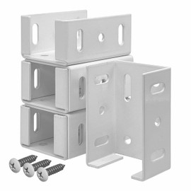 OHIY Heavy Duty Aluminum Fence Bracket for Vinyl Fencing Panel to Post Connection, Metal Replacement for 2.75in Plastic Brackets, Fits 2-3/4" Rails, 6 pcs with Screws