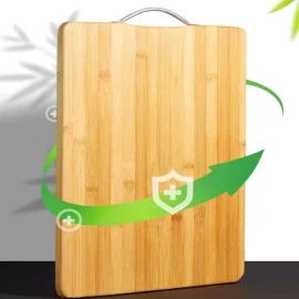 Lagom Tabla Picar Cortar Lagom 28x38cm De Bambú Y Madera Orgánico Natural 3en1 Con Agarradera Colgable Excelente Artesanía Sin Daño A Cuchilla Facil De Limpiar Alta Densidad Dureza Preparación De Alimentos