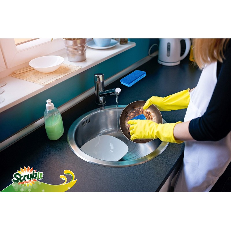 Scrubit Non-Scratch Cleaning Scrub Sponges- Scrubbing Dish Sponge Ideal for