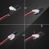Myqqhbs 40PCS Double-Wire Push-In Connector with Locking Buckle,Low Voltage Wire