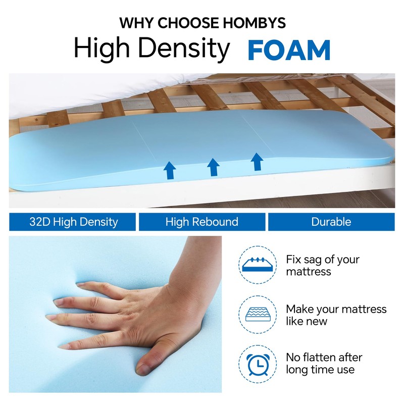 HOMBYS 60" L High Density Sagging Mattress Support with Flat