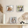TOFOREVO 5x5 Picture Frames Set of 6 Distressed White Wood