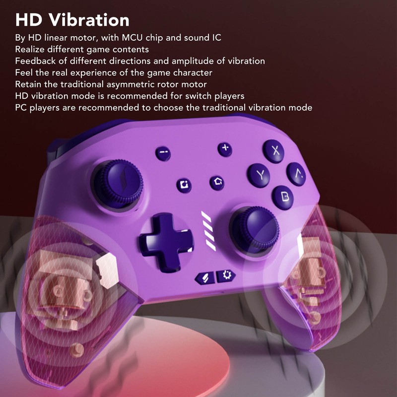 Wireless Controller HD Vibration Mechanical ABXY Keys Bluetooth Gamepad for