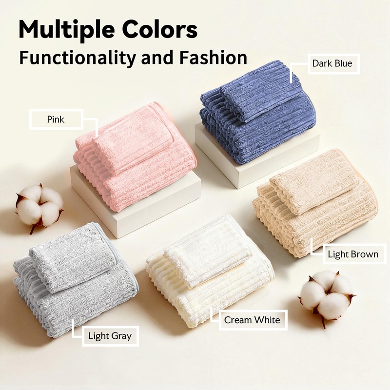 Tewloss Extra Large Bath Towel Set 10 Piece, XL Bath