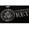 Engraved US Army Retired Car Tag Silver Diamond Etched on