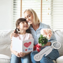 Mothers Day Gift for Her Shopping Cart Coin Keychain Friend Gifts Quarter Holder Key Ring Aldis Mother Daughter Grandmother - "Every Day is Mothers Day" - Metallic