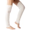 iB-iP Women's Ballet Dancer Aerobic Cute Thermal Leg Warmers, White